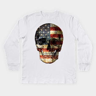 USA Skull Kids Long Sleeve T-Shirt